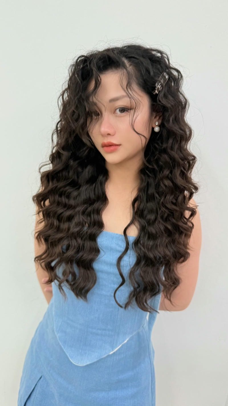 uốn xoăn hippie