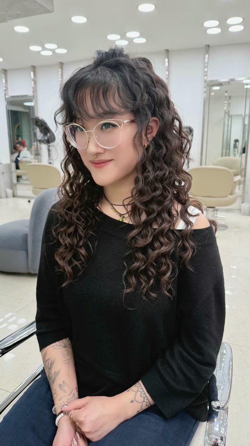 xoăn hippie dài