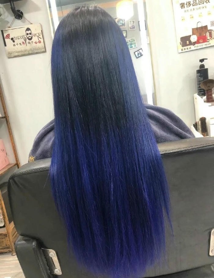 Nhuộm đuôi tóc xanh