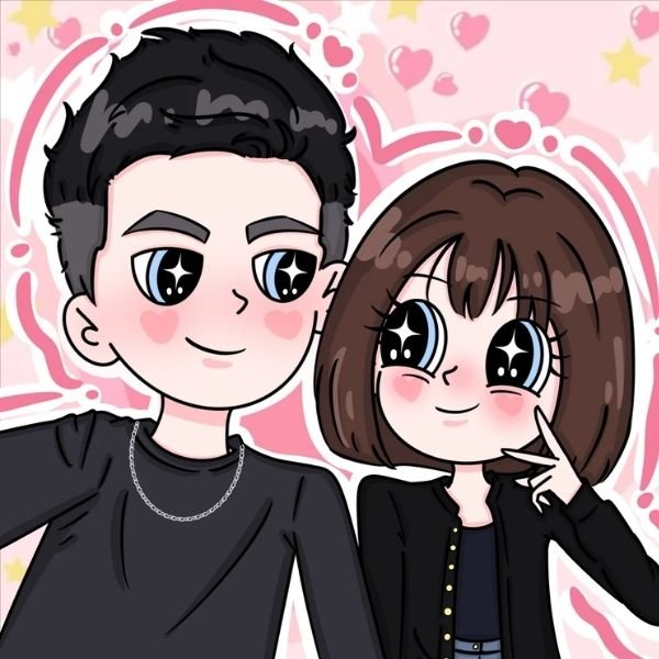 ảnh cặp đôi chibi 3d