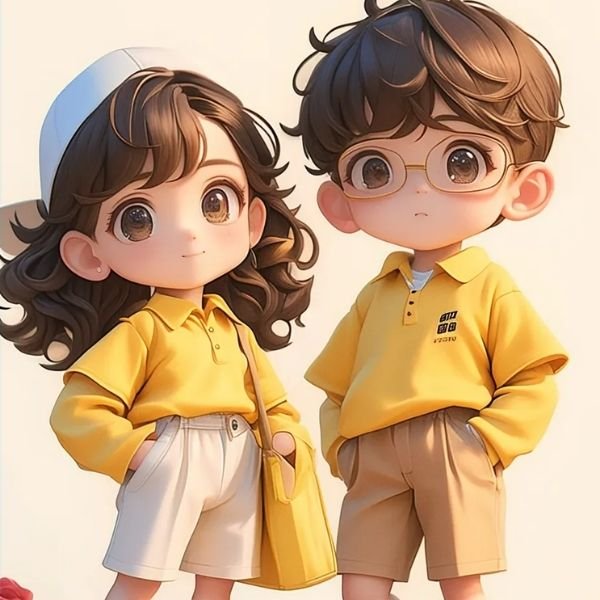 ảnh cặp đôi chibi cute