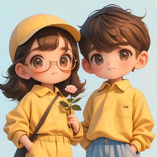 ảnh cặp đôi chibi đáng yêu