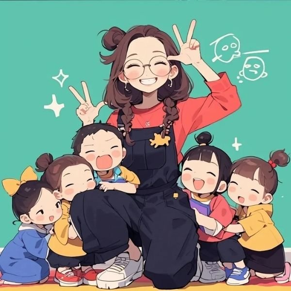 ảnh cô giáo chibi đáng yêu