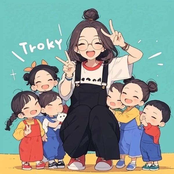 ảnh cô giáo chibi dễ thương