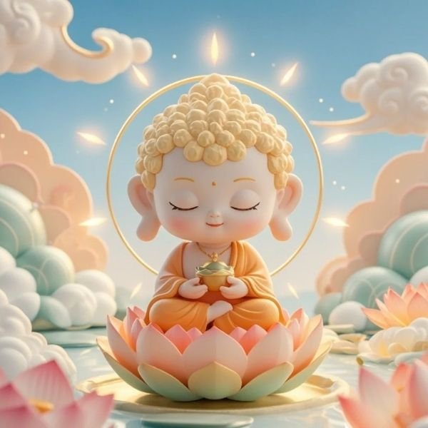 ảnh nền phật chibi cực đẹp
