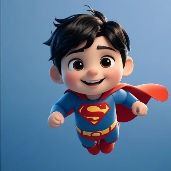 hình Superman chibi 3d
