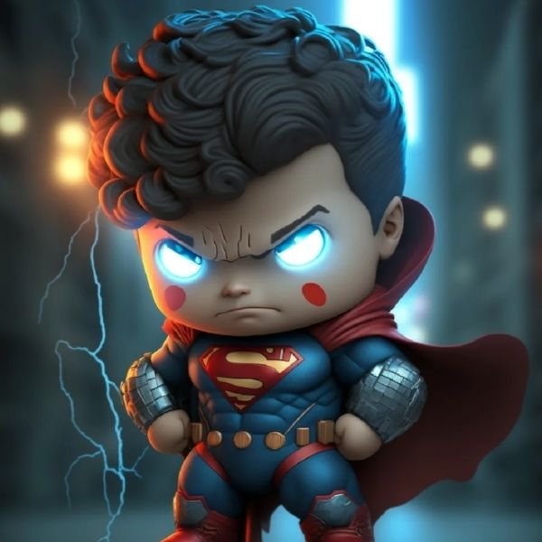 hình Superman chibi 4k