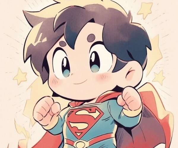 hình Superman chibi đáng yêu