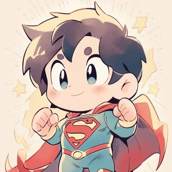 hình Superman chibi đáng yêu