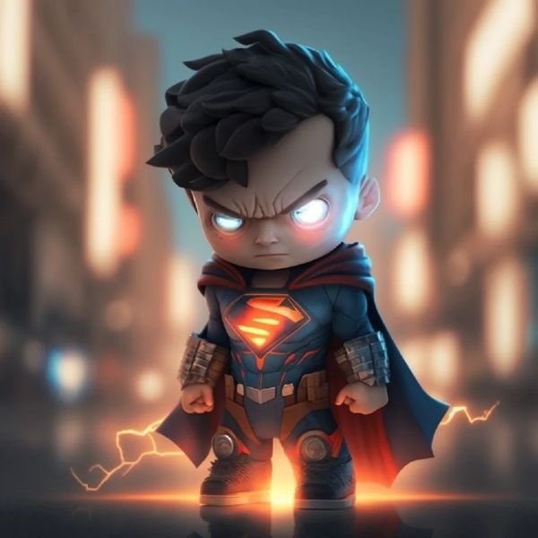 hình ảnh Superman chibi 4k