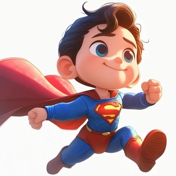 hình ảnh Superman chibi ngầu