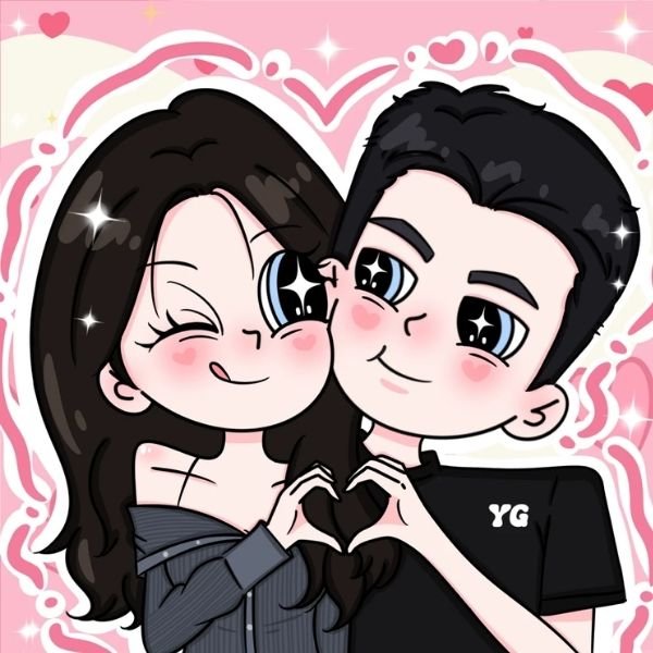 hình ảnh cặp đôi chibi 3d