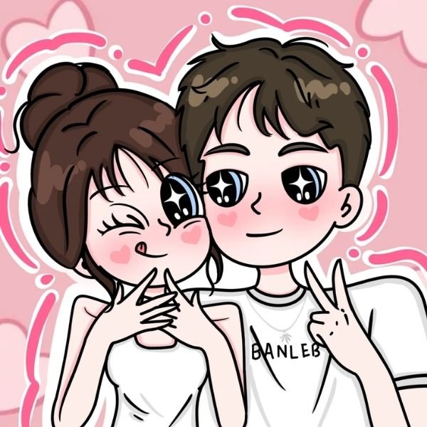 hình ảnh cặp đôi chibi cute