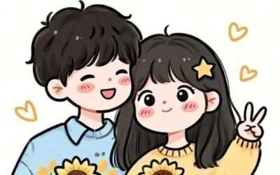 hình ảnh cặp đôi chibi dễ thương