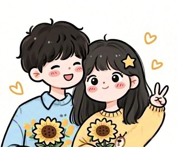 hình ảnh cặp đôi chibi dễ thương