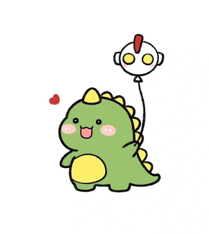hình ảnh chibi khủng long cực cute