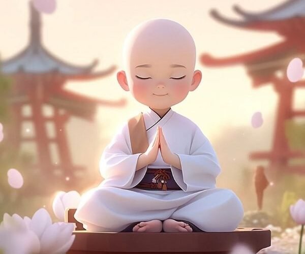 hình ảnh chú tiểu chibi 4k