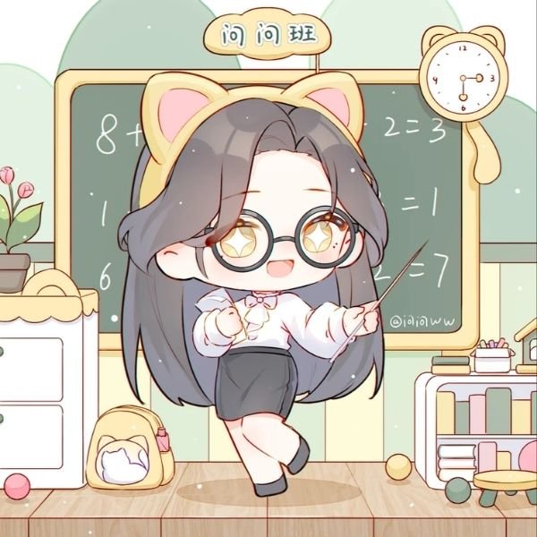 hình ảnh cô giáo chibi 3d