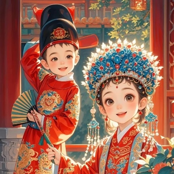 hình cô dâu chú rể chibi cực đẹp