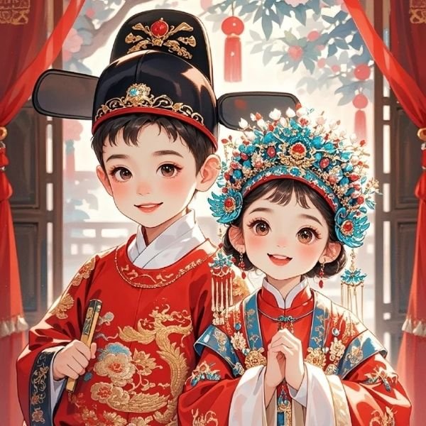 hình cô dâu chú rể chibi đẹp nhất