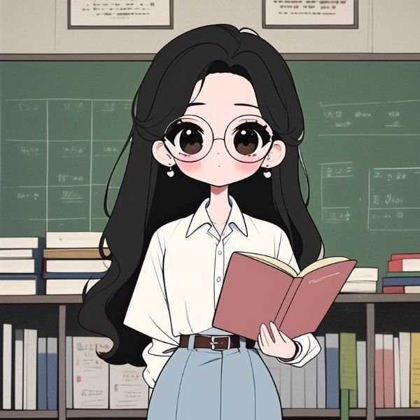 hình cô giáo chibi 3d