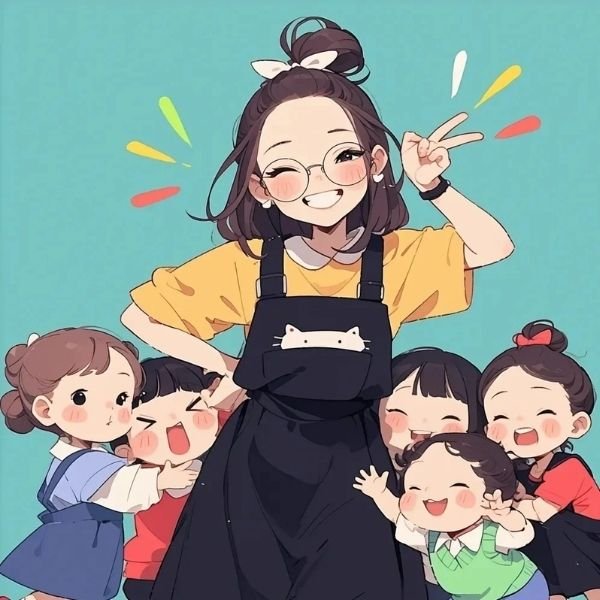 hình cô giáo chibi hd