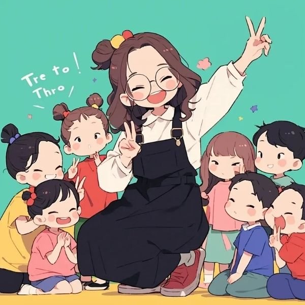 hình cô giáo chibi siêu đẹp