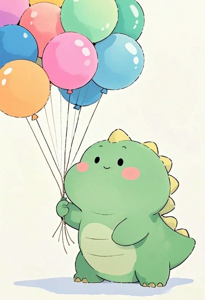 hình con khủng long cute