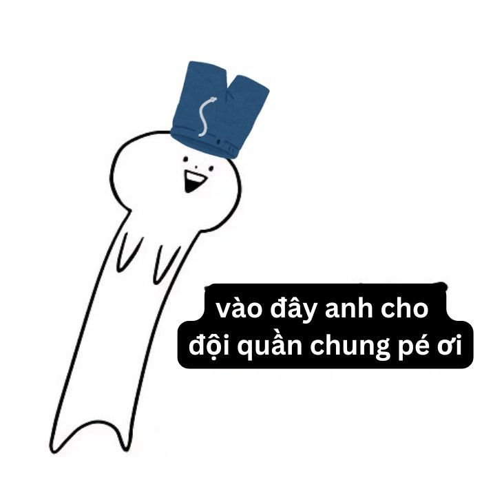 hình meme đội quần hài hước