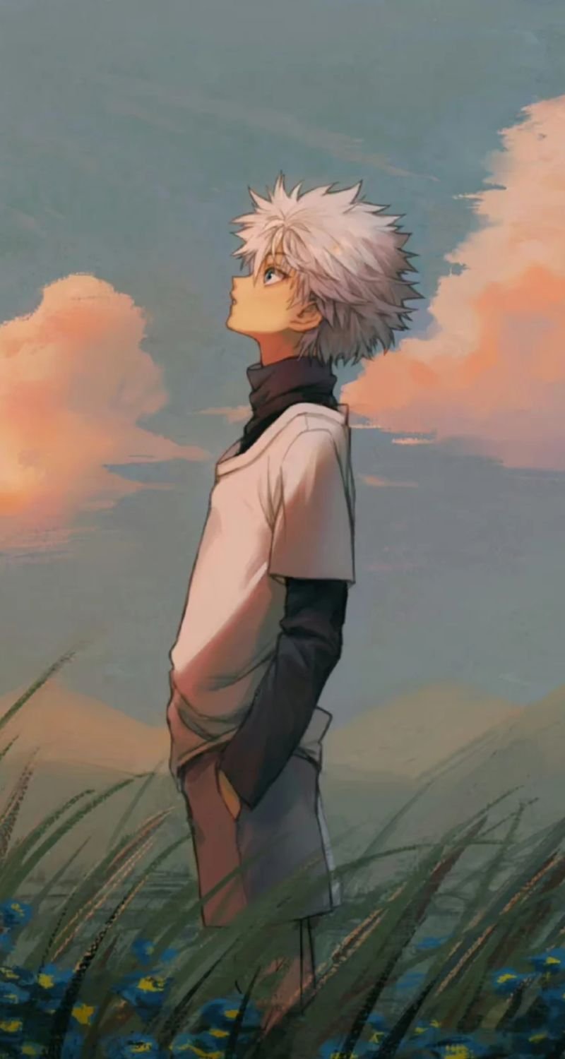 hình nền killua dễ thương