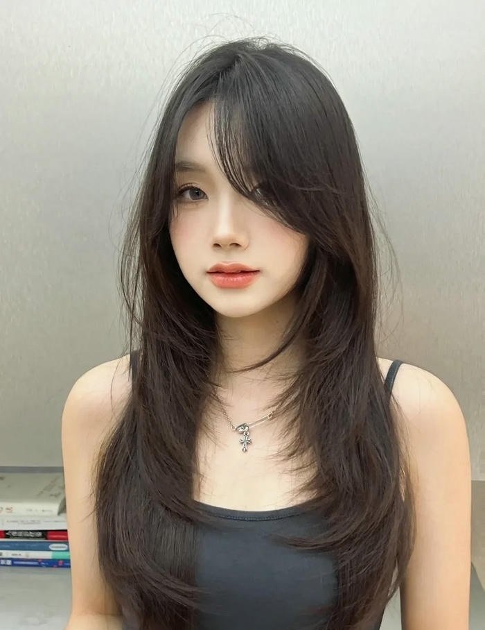 hình tóc layer nữ