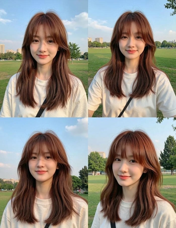 màu nâu đồng ánh cam