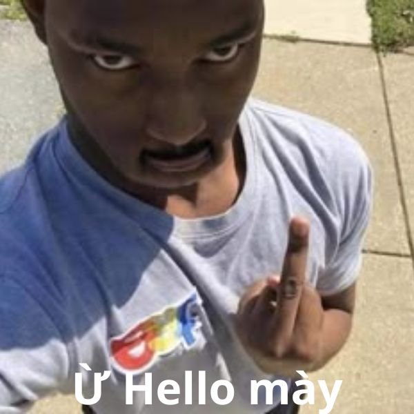 meme hello mặt quạo
