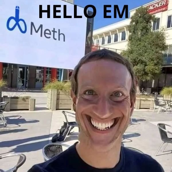 meme hello mồm rộng