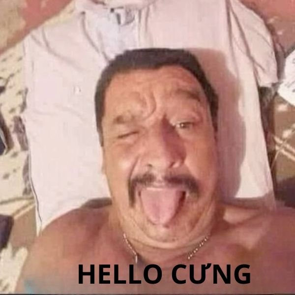 meme hello nè lưỡi
