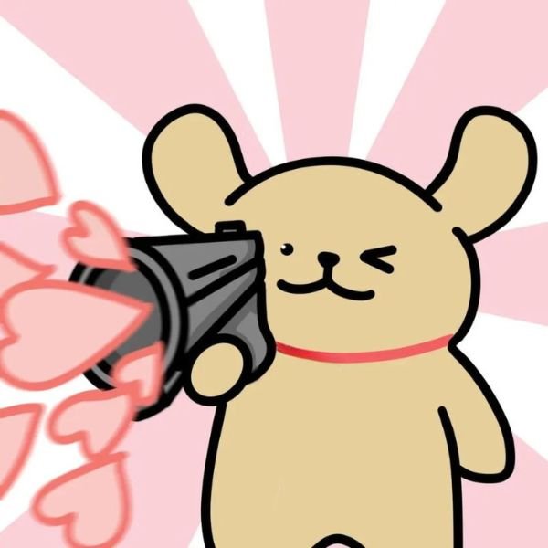 meme tình yêu bắn tim hồng