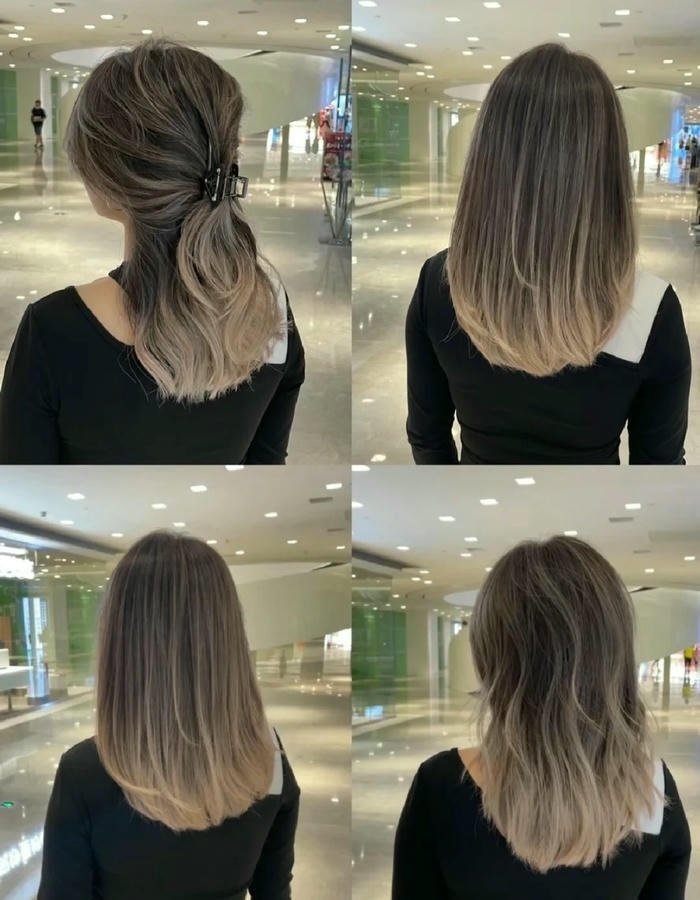 nhuộm balayage tóc ngắn