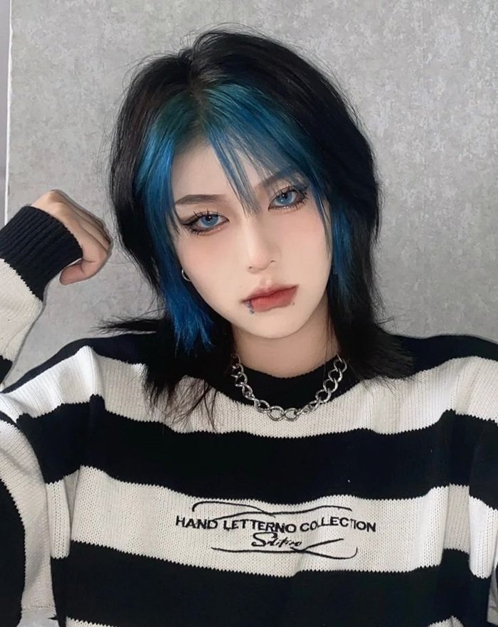 nhuộm hidden ngắn