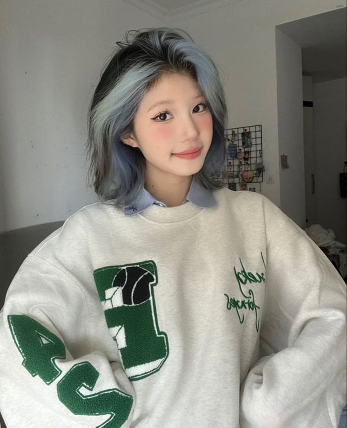 nhuộm hidden tóc ngắn