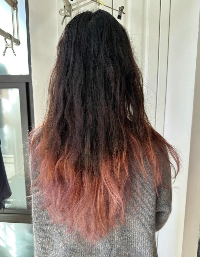 nhuộm ombre đuôi tóc