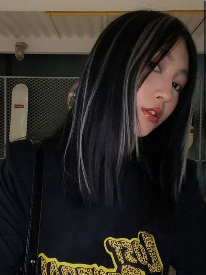 tóc highlight nền đen