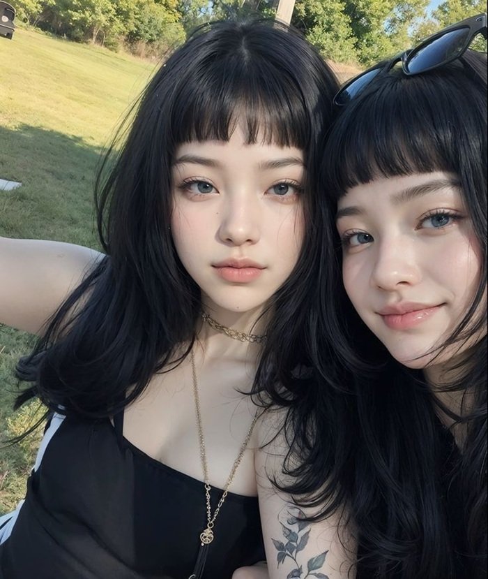 tóc mái ngố thưa