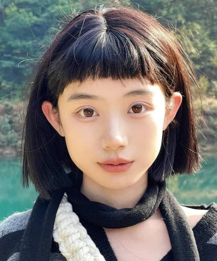 tóc nữ mái ngố