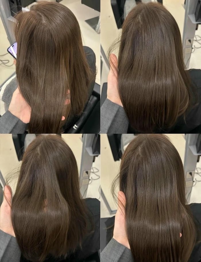 tóc nữ màu nâu lạnh